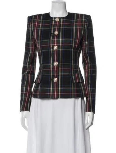 Pre-owned Retroféte Plaid Print Blazer W/ Tags In Multi
