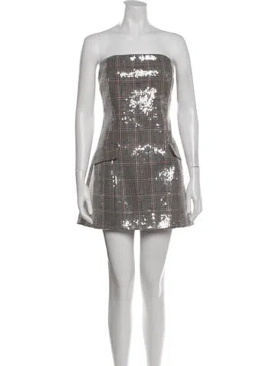 Pre-owned Retroféte Plaid Print Mini Dress In Green