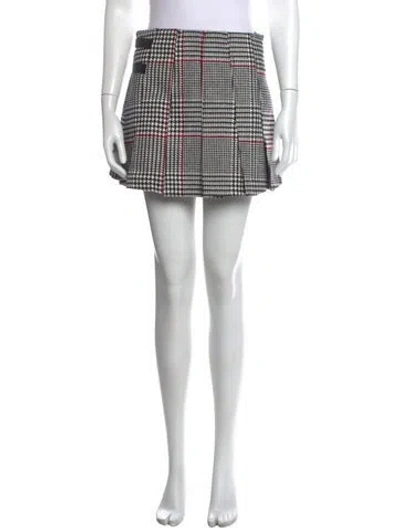 Pre-owned Retroféte Plaid Print Mini Skirt In Black
