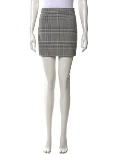 Pre-owned Retroféte Plaid Print Mini Skirt In Neutrals