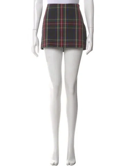 Pre-owned Retroféte Plaid Print Mini Skirt W/ Tags In Multi