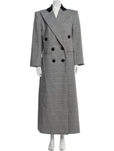 Pre-owned Retroféte Plaid Print Trench Coat In Multi