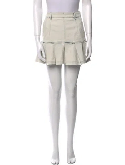 Pre-owned Retroféte Pleated Accents Mini Skirt In Blue