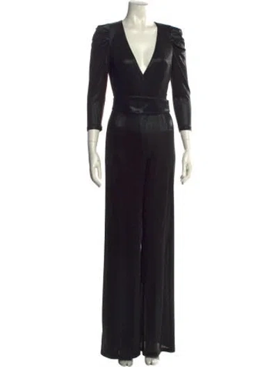 Pre-owned Retroféte Plunge Neckline Jumpsuit In Multi