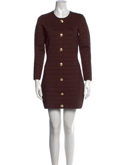 Pre-owned Retroféte Polka Dot Print Knee-length Dress W/ Tags In Brown/metallic