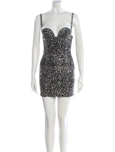 Pre-owned Retroféte Polka Dot Print Mini Dress In Neutral