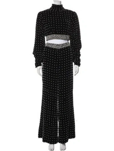 Pre-owned Retroféte Polka Dot Print Pant Set In Black