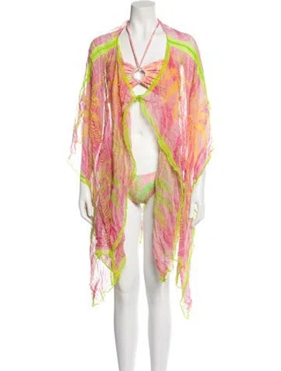 Pre-owned Retroféte Printed Bikini In Pink