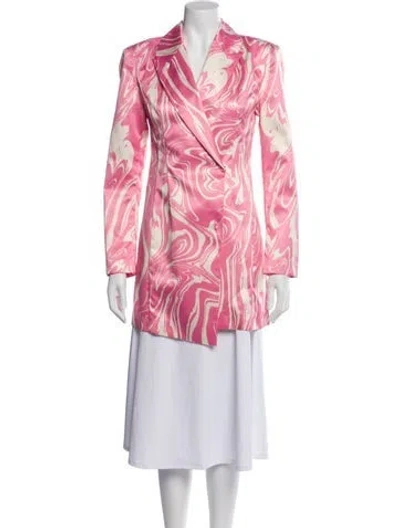 Pre-owned Retroféte Printed Blazer In Pink