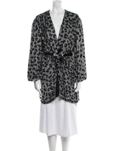 Pre-owned Retroféte Printed Coat W/ Tags In Black