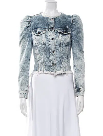 Pre-owned Retroféte Printed Denim Jacket In Blue