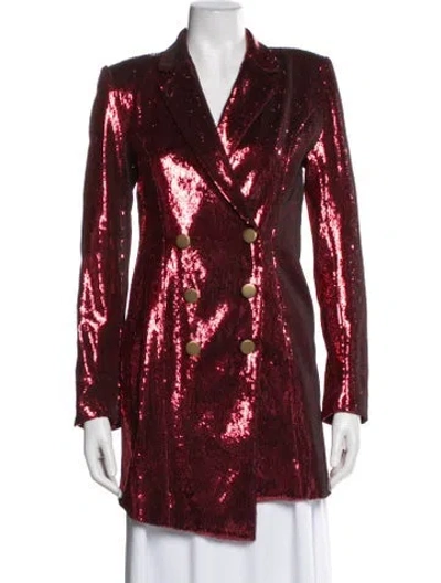 Pre-owned Retroféte Printed Evening Jacket W/ Tags In Red