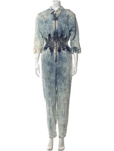 Pre-owned Retroféte Printed Jumpsuit In Blue
