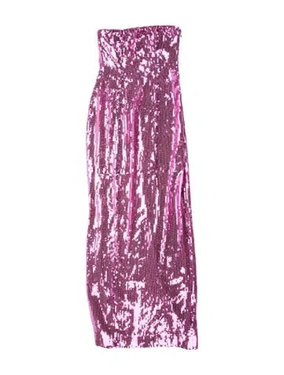 Pre-owned Retroféte Printed Long Dress W/ Tags In Pink