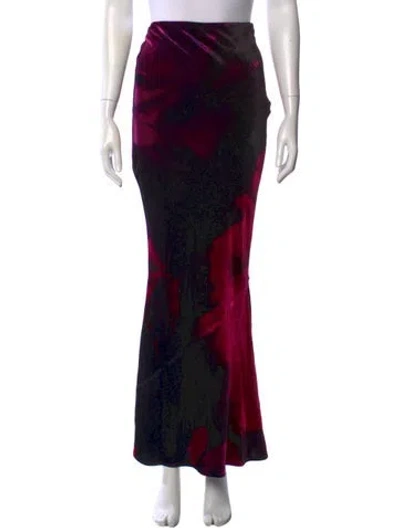 Pre-owned Retroféte Printed Long Skirt In Black