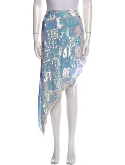 Pre-owned Retroféte Printed Long Skirt In White