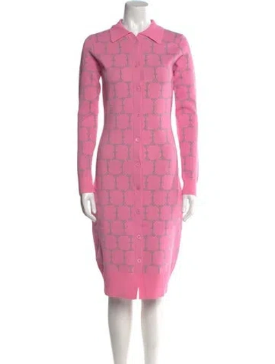 Pre-owned Retroféte Printed Midi Length Dress W/ Tags