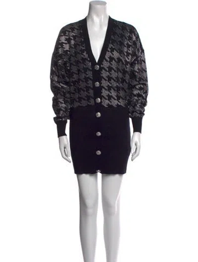 Pre-owned Retroféte Printed Mini Dress In Blue