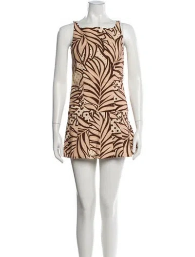 Pre-owned Retroféte Printed Mini Dress In Multi