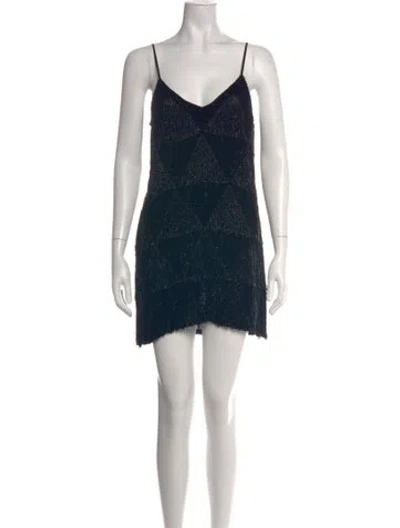 Pre-owned Retroféte Printed Mini Dress In Multicolor