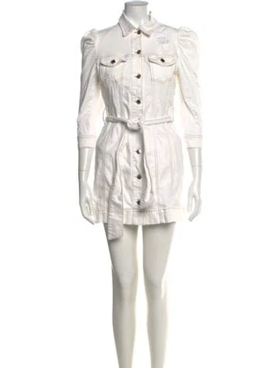 Pre-owned Retroféte Printed Mini Dress In Neutral