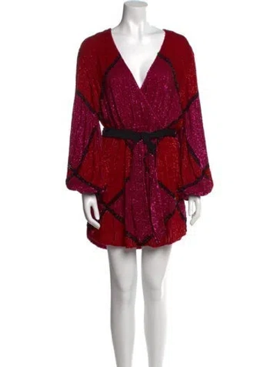 Pre-owned Retroféte Printed Mini Dress In Pink