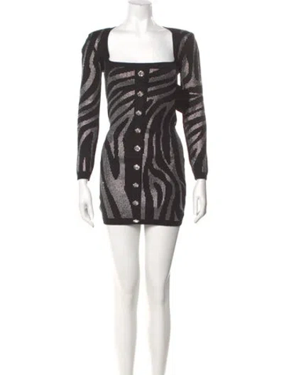 Pre-owned Retroféte Printed Mini Dress W/ Tags In Black
