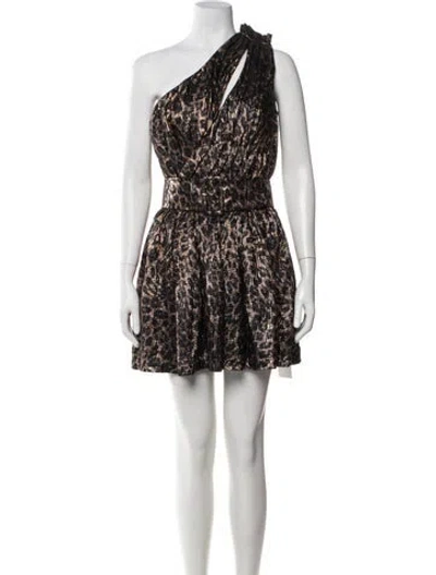 Pre-owned Retroféte Printed Mini Dress W/ Tags In Gold
