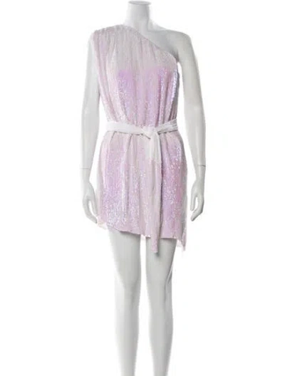 Pre-owned Retroféte Printed Mini Dress In White