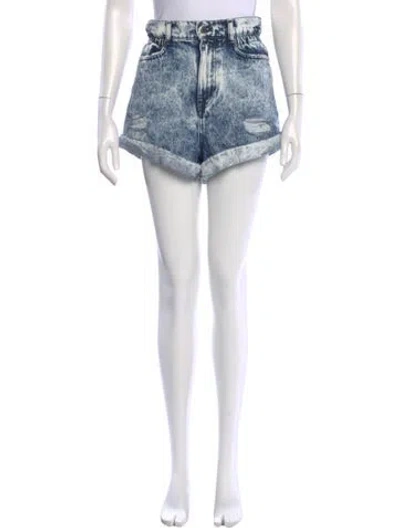 Pre-owned Retroféte Printed Mini Shorts In Blue