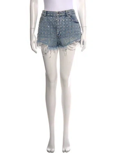Pre-owned Retroféte Printed Mini Shorts In Blue