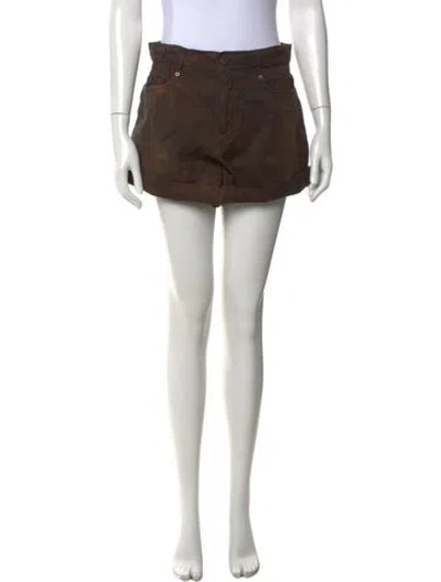 Pre-owned Retroféte Printed Mini Shorts In Green