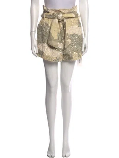 Pre-owned Retroféte Printed Mini Shorts In Neutral