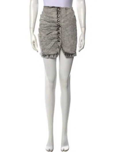 Pre-owned Retroféte Printed Mini Skirt In Grey