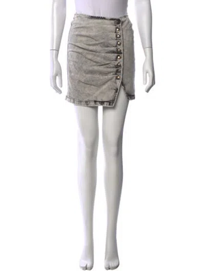 Pre-owned Retroféte Printed Mini Skirt In Grey