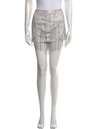 Pre-owned Retroféte Printed Mini Skirt W/ Tags In Neutrals