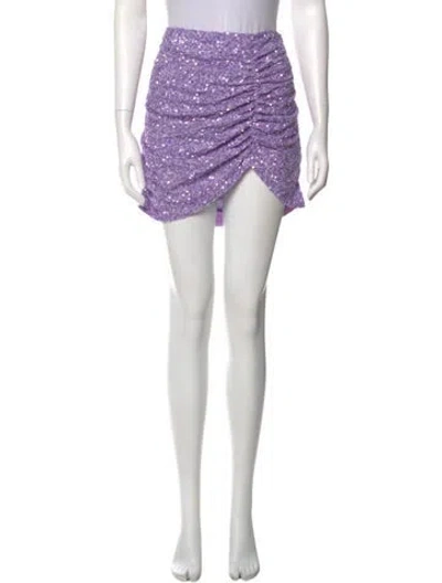 Pre-owned Retroféte Printed Mini Skirt W/ Tags In Purple