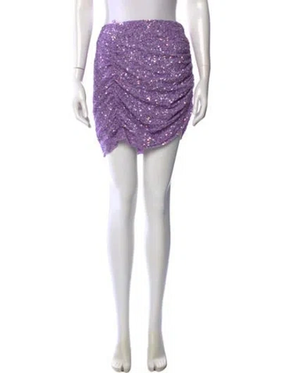 Pre-owned Retroféte Printed Mini Skirt W/ Tags In Purple