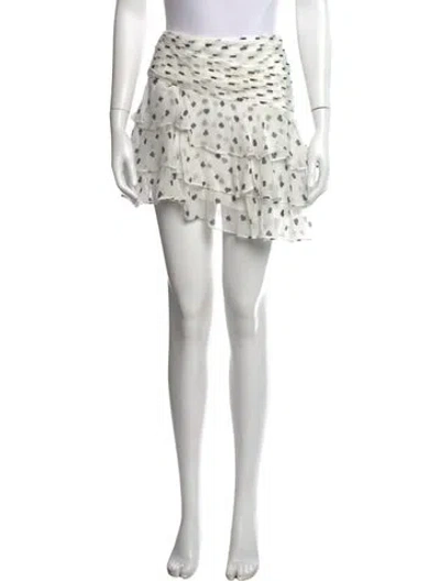 Pre-owned Retroféte Printed Mini Skirt In White