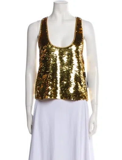 Pre-owned Retroféte Printed Scoop Neck Top W/ Tags In Multi