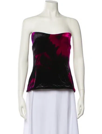 Pre-owned Retroféte Printed Strapless Top In Neutral