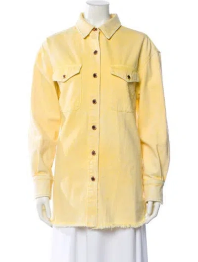 Pre-owned Retroféte Printed Utility Jacket In Yellow