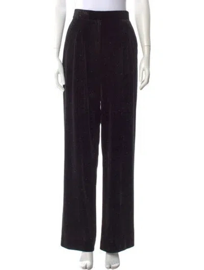 Pre-owned Retroféte Printed Wide Leg Pants In Black