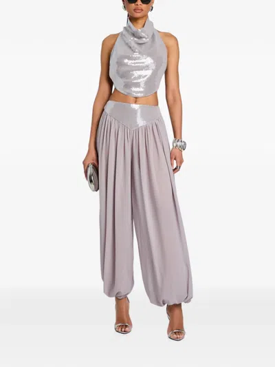 Retroféte Pyna Sequin-embellished Top In Purple