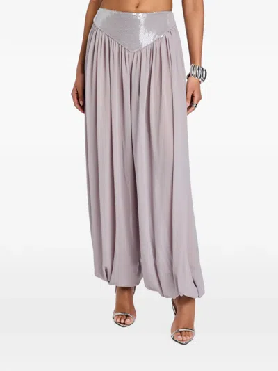 Retroféte Pyna Sequin-embellished Trousers In Gray