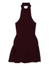 Retroféte Quinn Halterneck Flared Mini Dress In Red