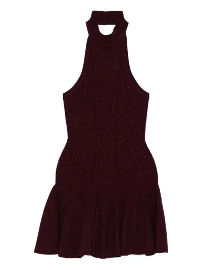 Retroféte Quinn Halterneck Flared Mini Dress In Red