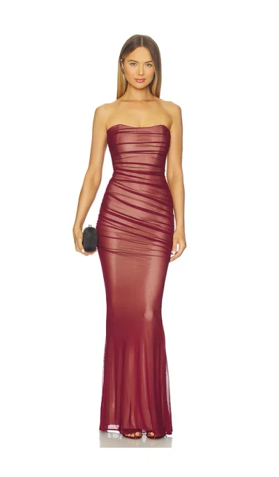 Retroféte Quintessa Mesh Dress In Red