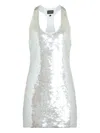 Retroféte Racer-back Sequin Mini Dress In Metallic