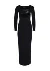 Retroféte Raelle Embellished Knit Dress In Black